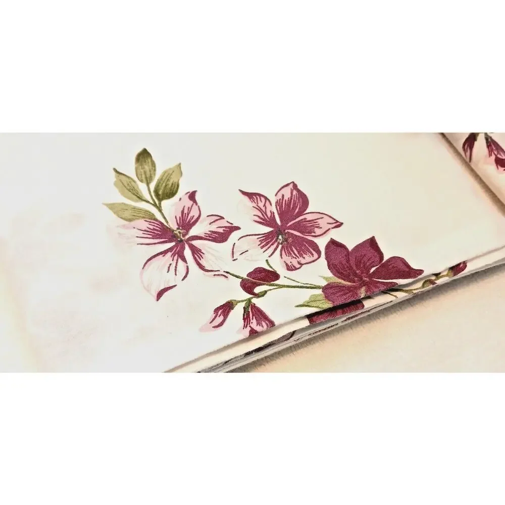 2 Bed‎ Pillow Cases Vintage Floral French Country VIOLETS Cottage Farm Romantic